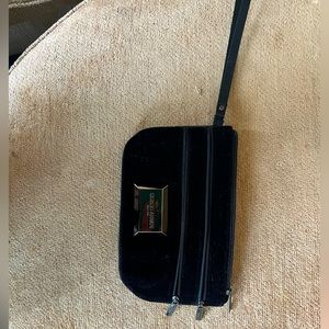 Giorgio Armani black velvet clutch